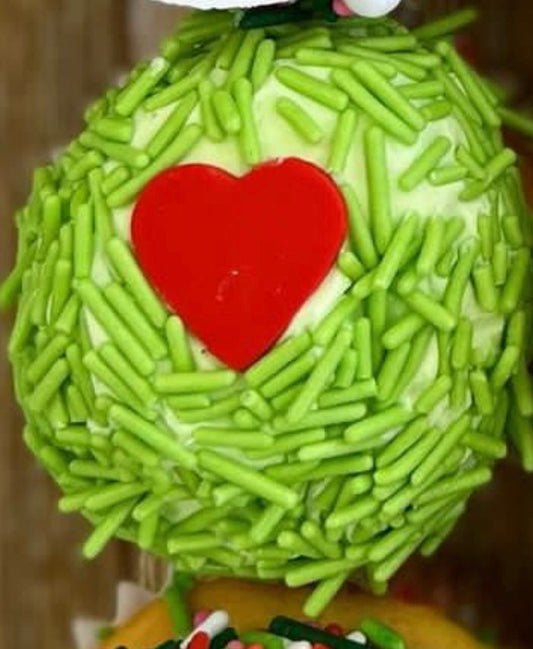grinch heart cupcakes