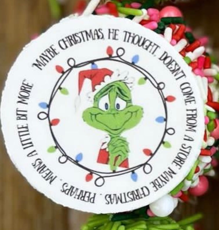 grinch printed cupcake