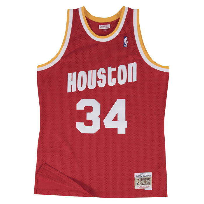 Hakeem Olajuwon Houston Rockets Mitchell & Ness 1993-94 Hardwood Classic Swingman Away Jersey