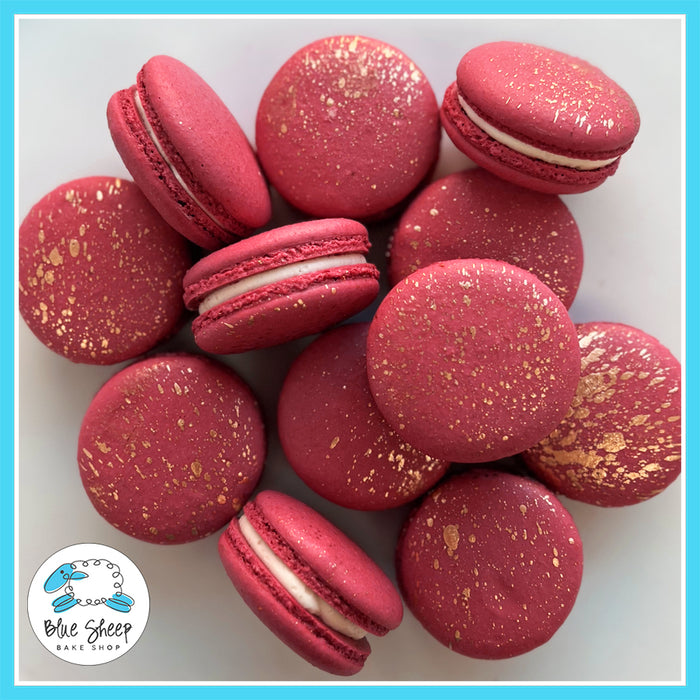 Honey Fig French Macarons with honey-infused buttercream and fig filling