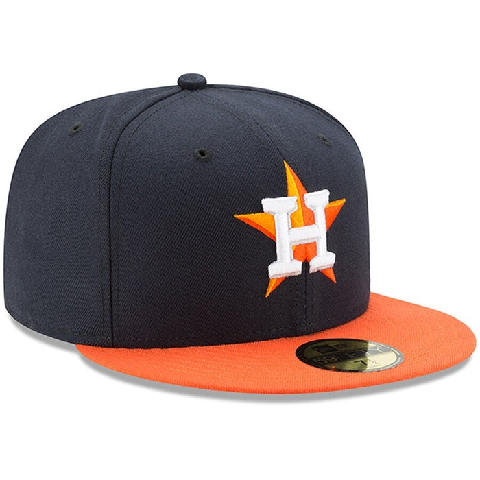 Houston Astros New Era Navy/Orange Authentic Collection On-Field 59FIFTY Road Fitted Hat