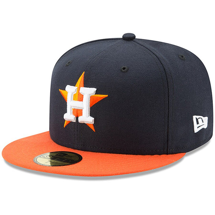 Houston Astros New Era Navy/Orange Authentic Collection On-Field 59FIFTY Road Fitted Hat