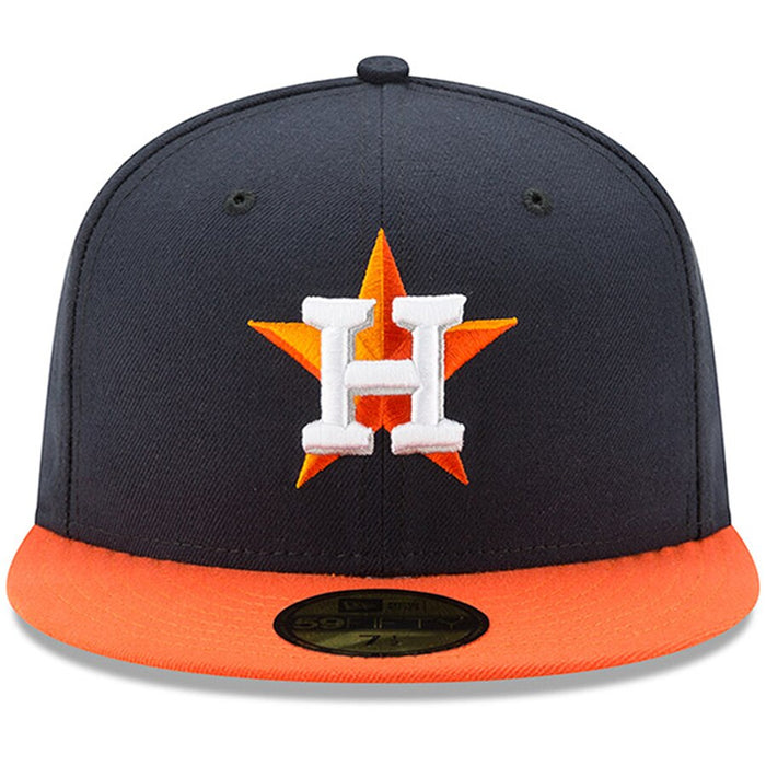 Houston Astros New Era Navy/Orange Authentic Collection On-Field 59FIFTY Road Fitted Hat
