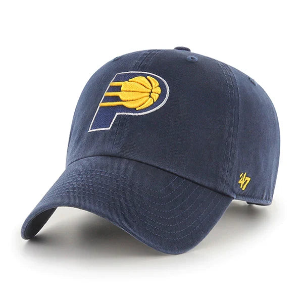 Indiana Pacers Navy NBA 47 Brand Clean Up Adjustable Buckle Back Hat