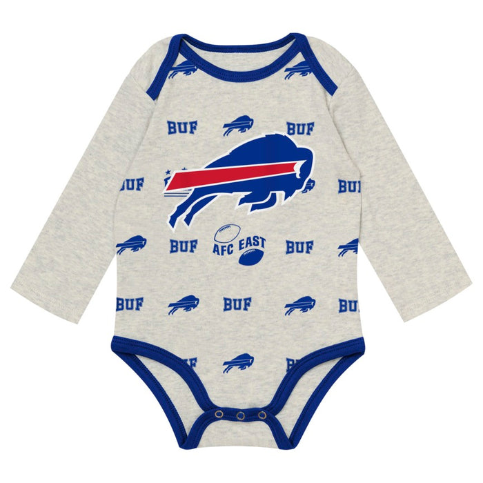 Infant Buffalo Bills AFC 3-Piece Huddle Set (Creeper, Pants, Beanie)