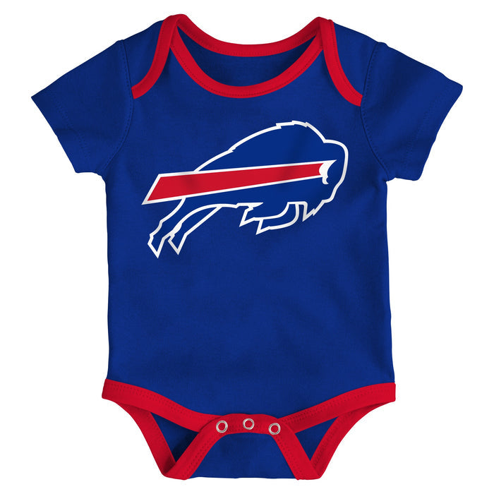 Infant Buffalo Bills Red/Royal/Heathered Gray Champ 3-Piece Bodysuit Set