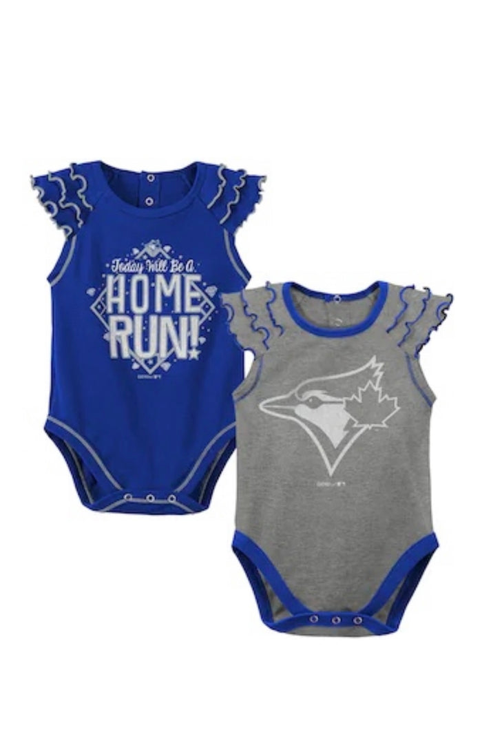 Infant Toronto Blue Jays Girls Home Run Onesie 2 Pack Set