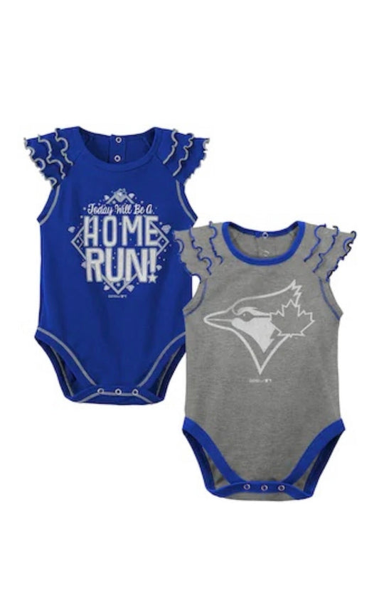 Infant Toronto Blue Jays Girls Home Run Onesie 2 Pack Set