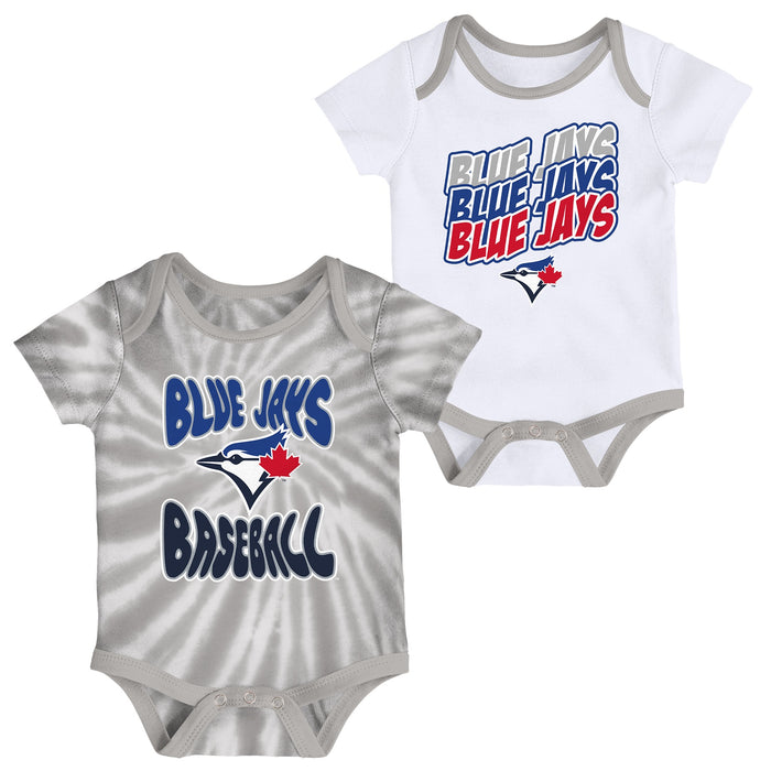Infant Toronto Blue Jays Tie Dye/White Onesie 2-Pack Set