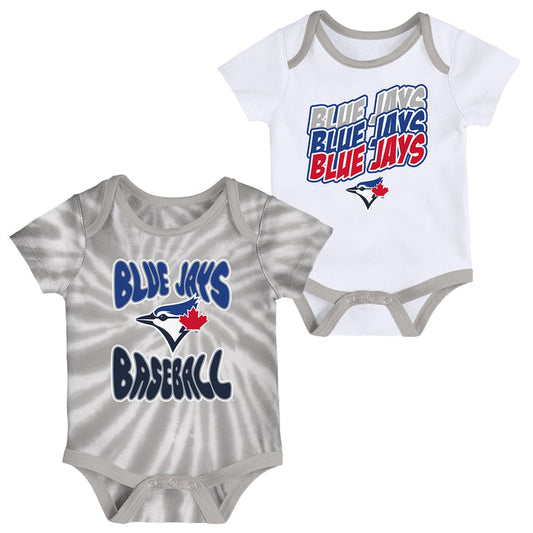 Infant Toronto Blue Jays Tie Dye/White Onesie 2-Pack Set