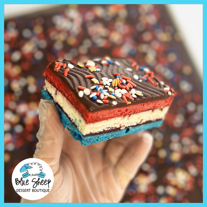 italian rainbow cookie bars