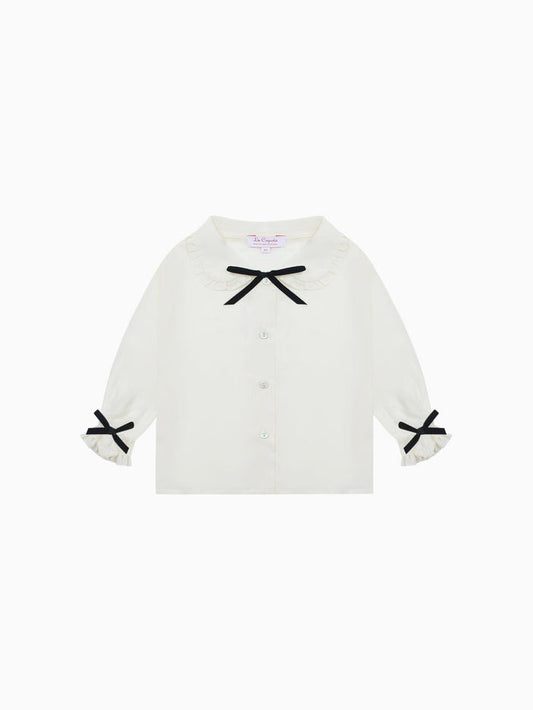 Ivory Betty Long Sleeve Baby Girl Shirt