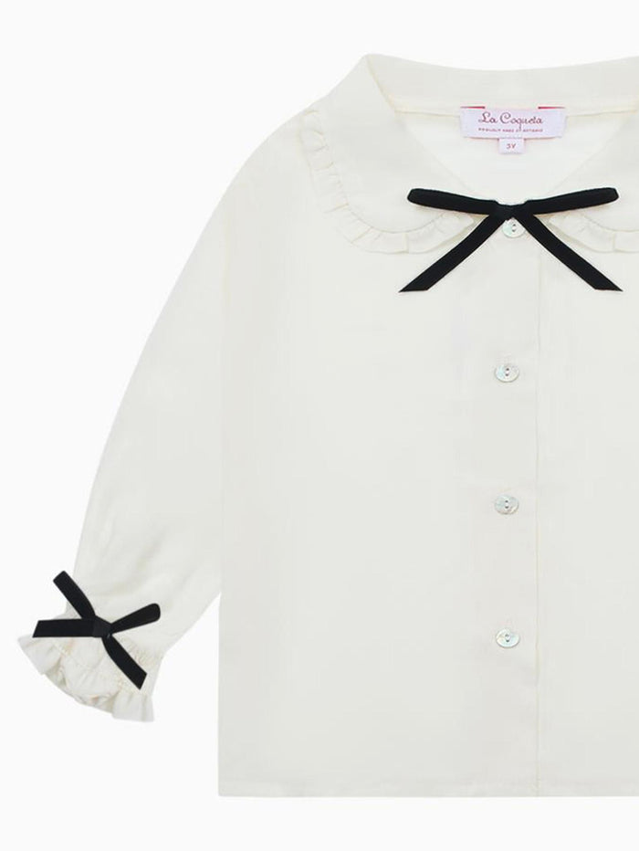 Ivory Betty Long Sleeve Baby Girl Shirt