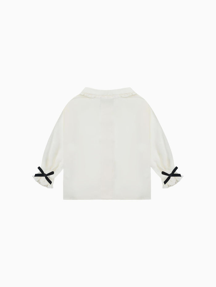 Ivory Betty Long Sleeve Baby Girl Shirt
