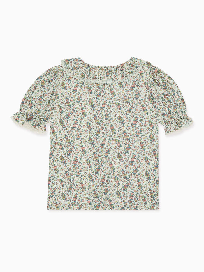 Ivory Floral Faustina Liberty Girl Shirt