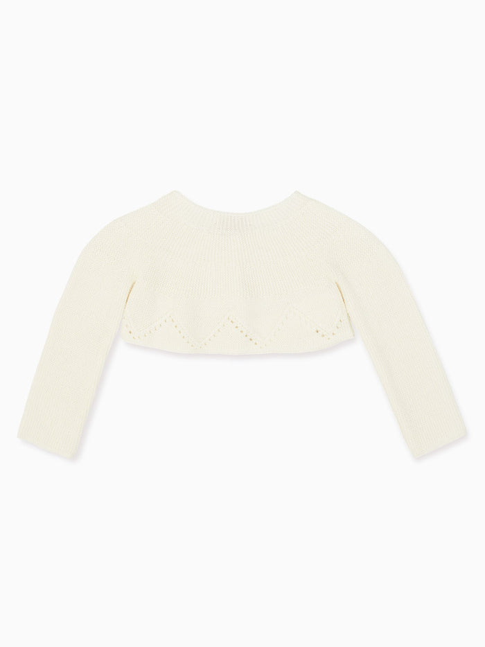 Ivory Linda Ceremony Baby Girl Cardigan