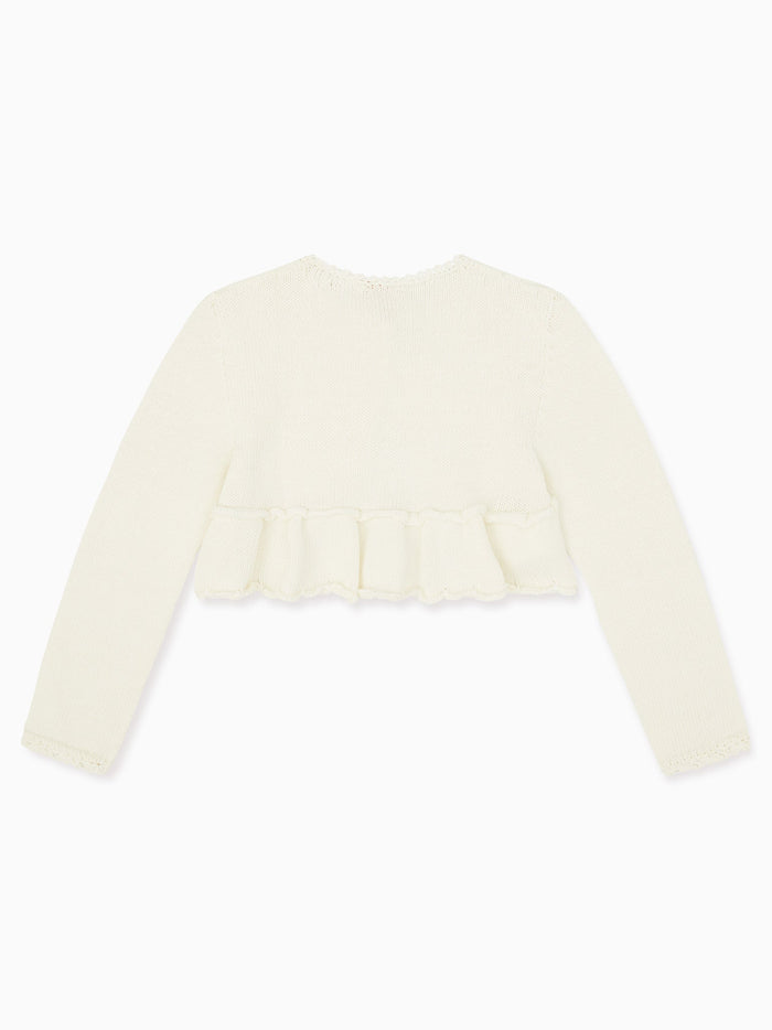 Ivory Linda Ceremony Girl Cardigan