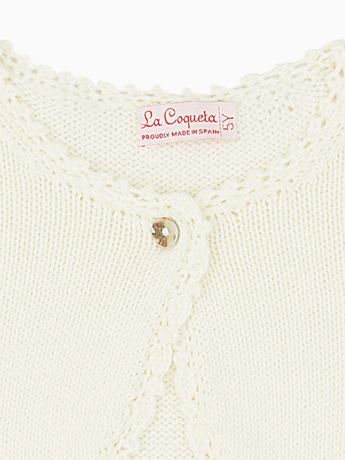 Ivory Linda Ceremony Girl Cardigan
