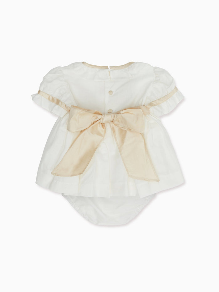 Ivory Santina Smock Ceremony Baby Girl Set