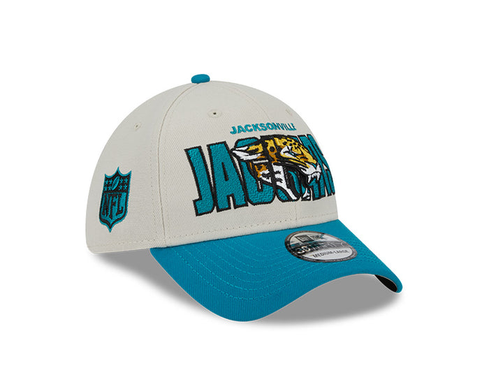 Jacksonville Jaguars New Era 2023 NFL Draft 39THIRTY Flex Hat - Cream