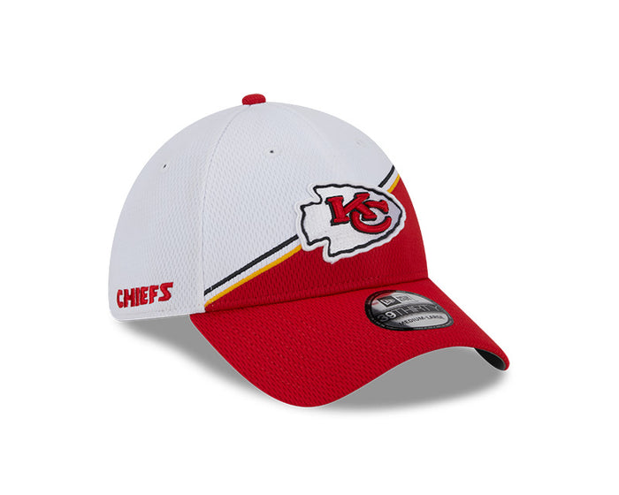 Kansas City Chiefs New Era 2023 Sideline 39THIRTY Flex Hat - White/Red