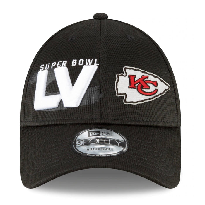Kansas City Chiefs New Era Black Super Bowl LV Bound - 9FORTY Adjustable Hat