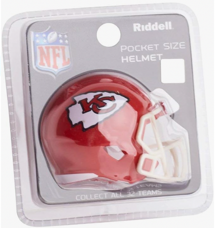 Kansas City Chiefs NFL Riddell Speed Pocket PRO Micro/Pocket-Size/Mini Football Helmet