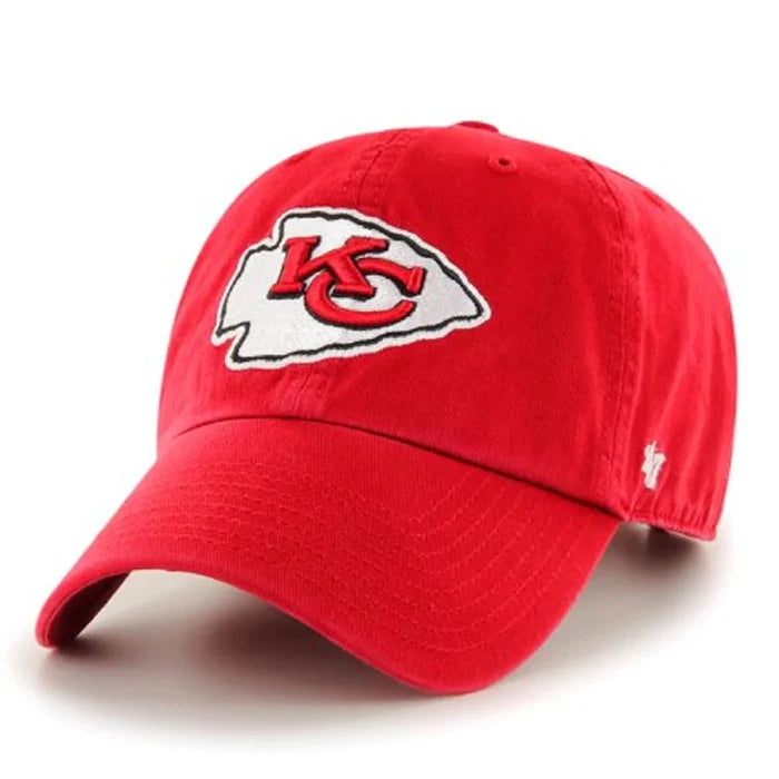 Kansas City Chiefs Red Clean Up '47 Brand Adjustable Hat