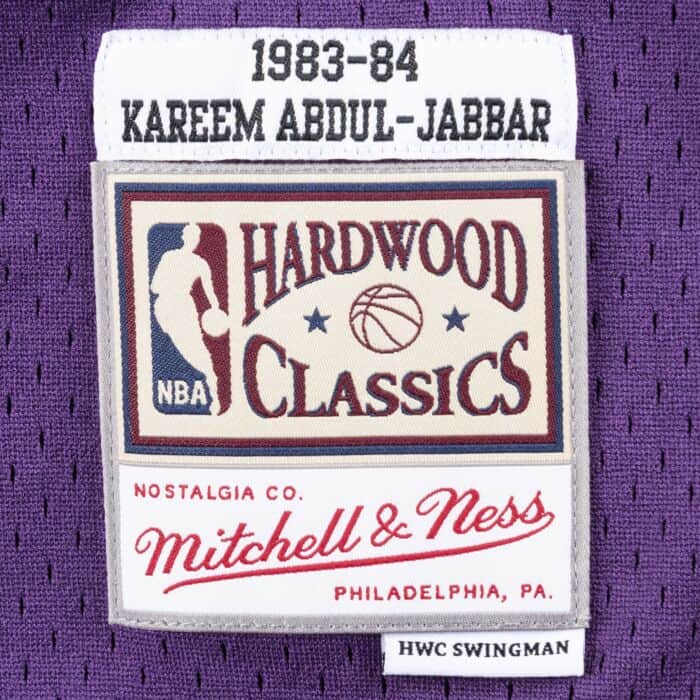 Kareem Abdul-Jabbar #33 Los Angeles Lakers Mitchell & Ness 1983-84 Hardwood Classic Swingman Purple Jersey
