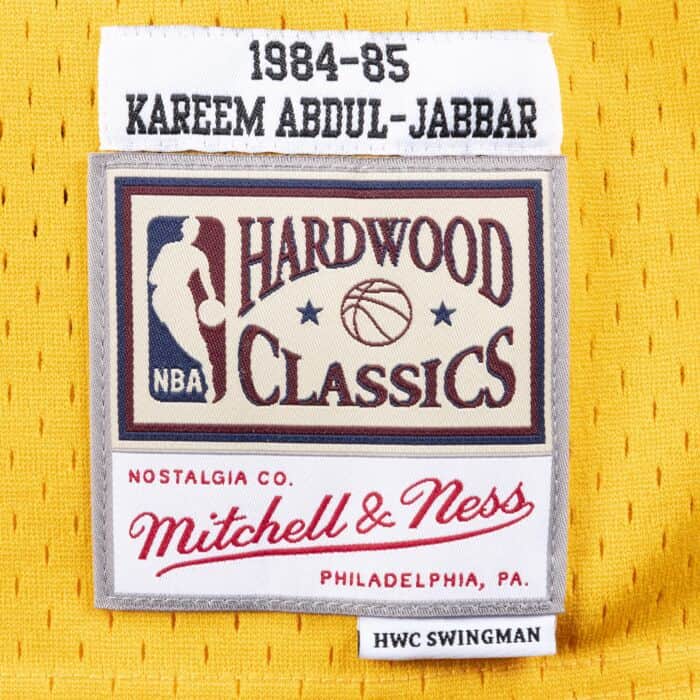 Kareem Abdul-Jabbar #33 Los Angeles Lakers Mitchell & Ness 1984-85 Hardwood Classic Swingman Gold Jersey