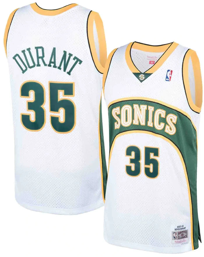 Kevin Durant #35 Seattle Super Sonics Mitchell & Ness 2007-08 Hardwood Classic Home Swingman Jersey - White