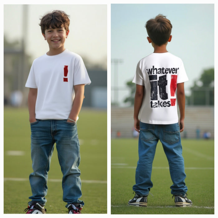 Kid's Oversized TShirts - White-Whatever It Takes