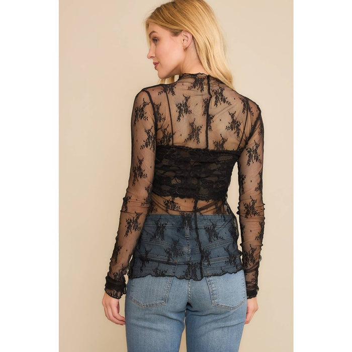 Lace Thumbhole Top