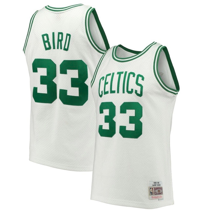 Larry Bird Boston Celtic Mitchell & Ness 1985-86 Hardwood Classic Swingman White Jersey mm