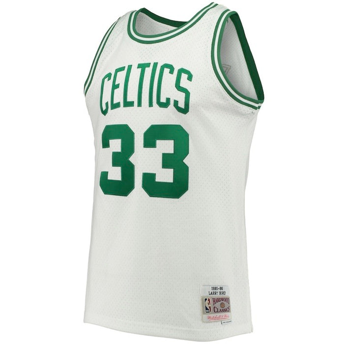 Larry Bird Boston Celtic Mitchell & Ness 1985-86 Hardwood Classic Swingman White Jersey mm