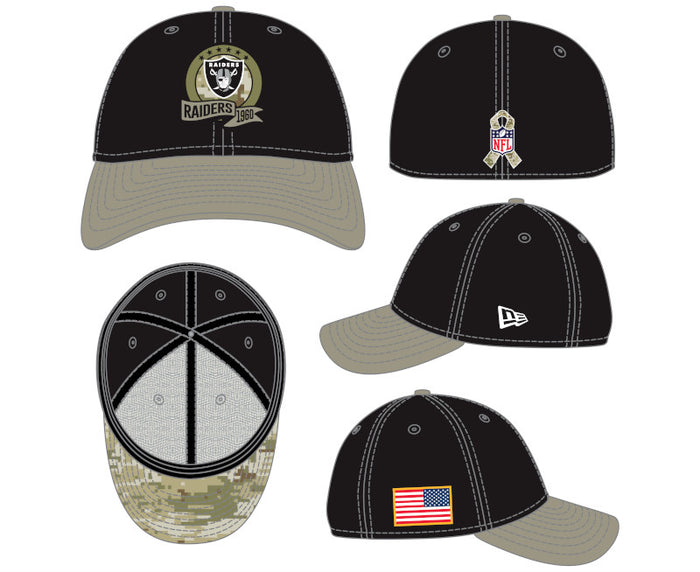 Las Vegas Raiders New Era 2022 Salute To Service - 39THIRTY Flex Hat