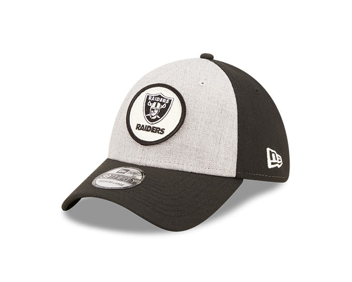 Las Vegas Raiders New Era 2022 Sideline 39THIRTY Historic Flex Hat - Heathered Gray/Black
