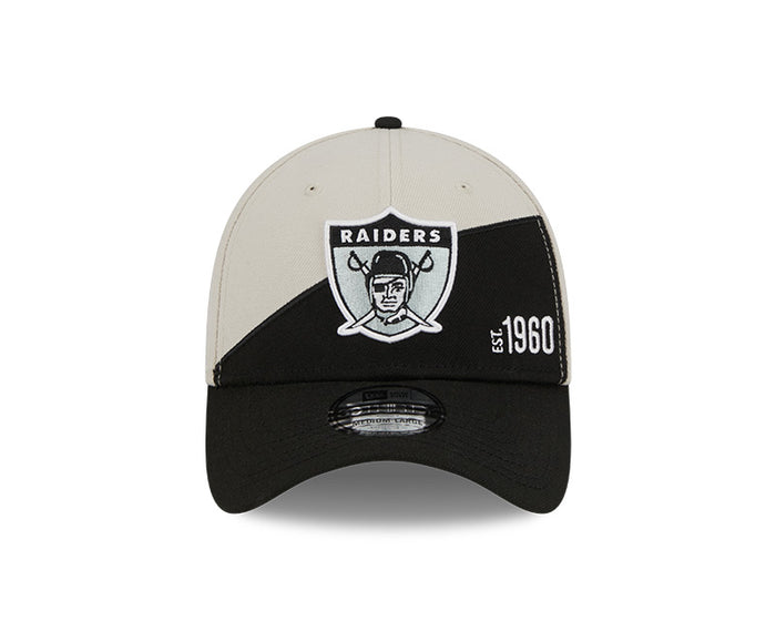 Las Vegas Raiders New Era 2023 Historic Sideline 39THIRTY Flex Hat - Cream/Black