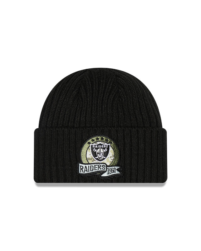 Las Vegas Raiders New Era Salute To Service 2022 Sport Cuffed Knit Hat