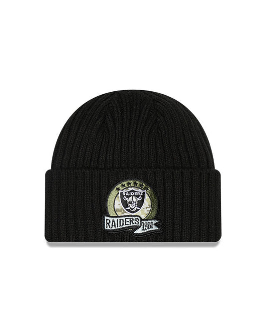 Las Vegas Raiders New Era Salute To Service 2022 Sport Cuffed Knit Hat