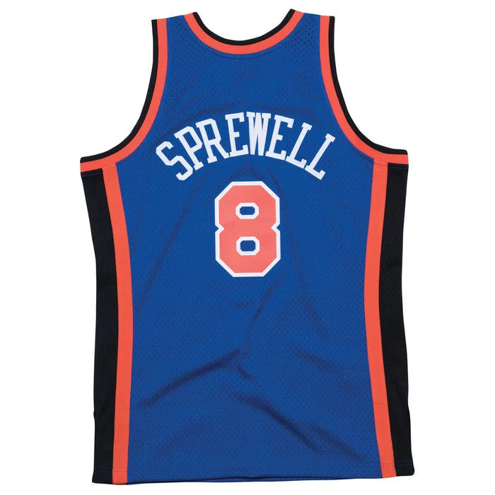 Latrell Sprewell #8 New York Knicks Mitchell & Ness 1998-99 Hardwood Classic Swingman Jersey