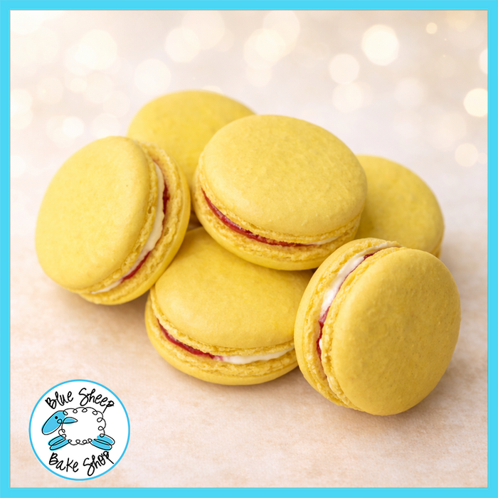 lemon raspberry french macarons somerville nj blue sheep bake shop