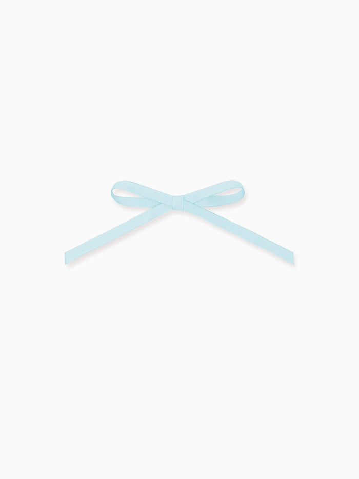 Light Blue Long Bow Girl Clip
