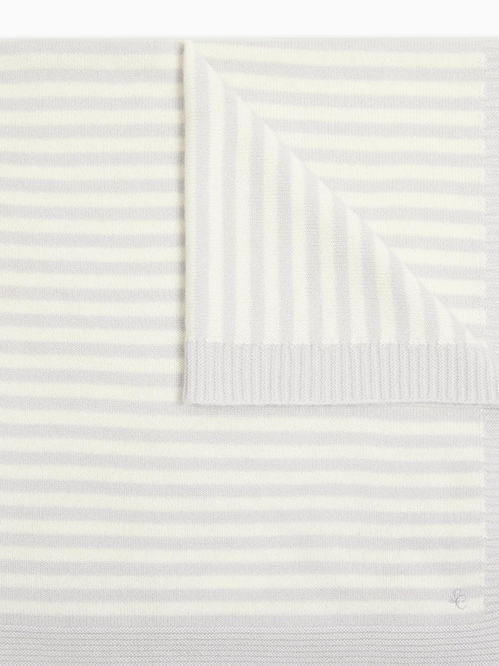 Light Grey Openwork Cashmere Baby Blanket