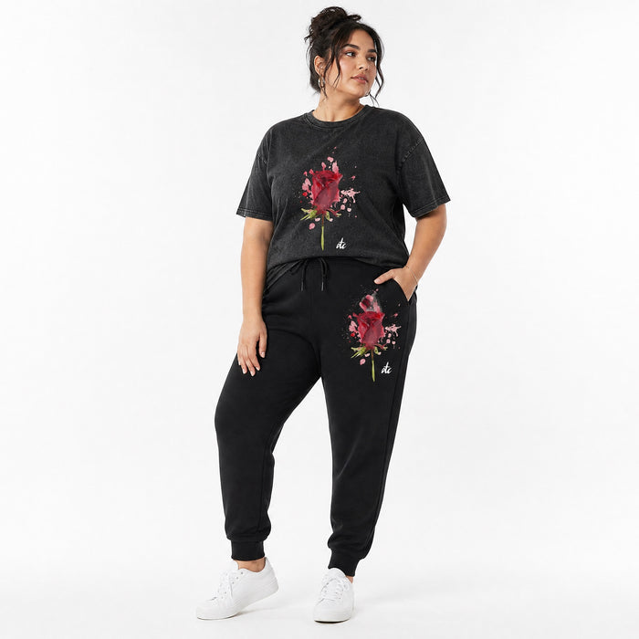 Limited Edition Lesh Hand-Painted Rose Vintage Tee