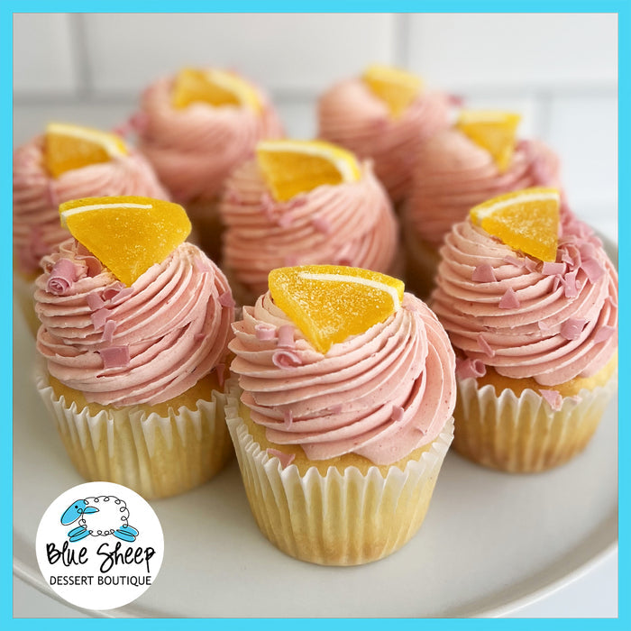 limoncello raspberry cupcake - stuffed