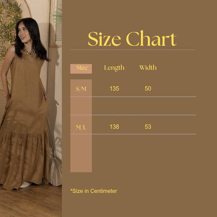 Linen Flowy Dress - Cafe