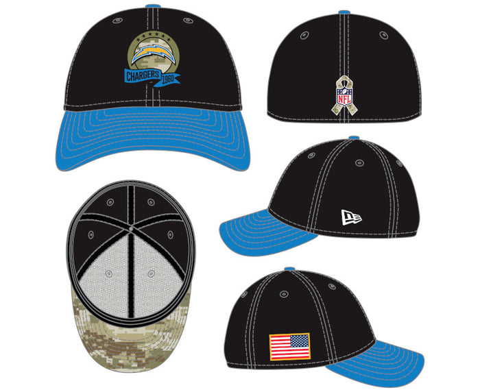 Los Angeles Chargers New Era 2022 Salute To Service - 39THIRTY Flex Hat