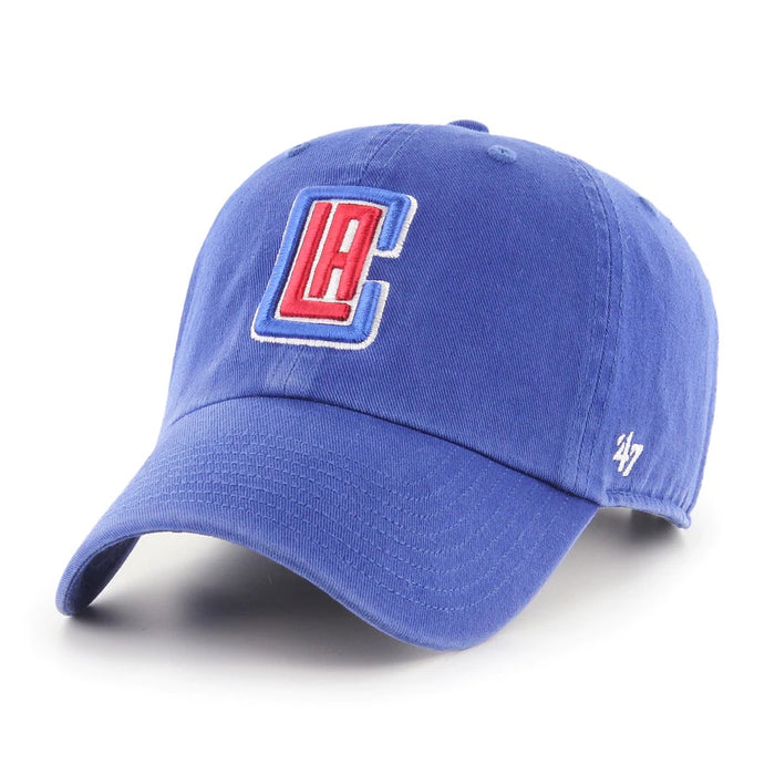 Los Angeles Clippers Royal Alt NBA 47 Brand Clean Up Adjustable Buckle Back Hat