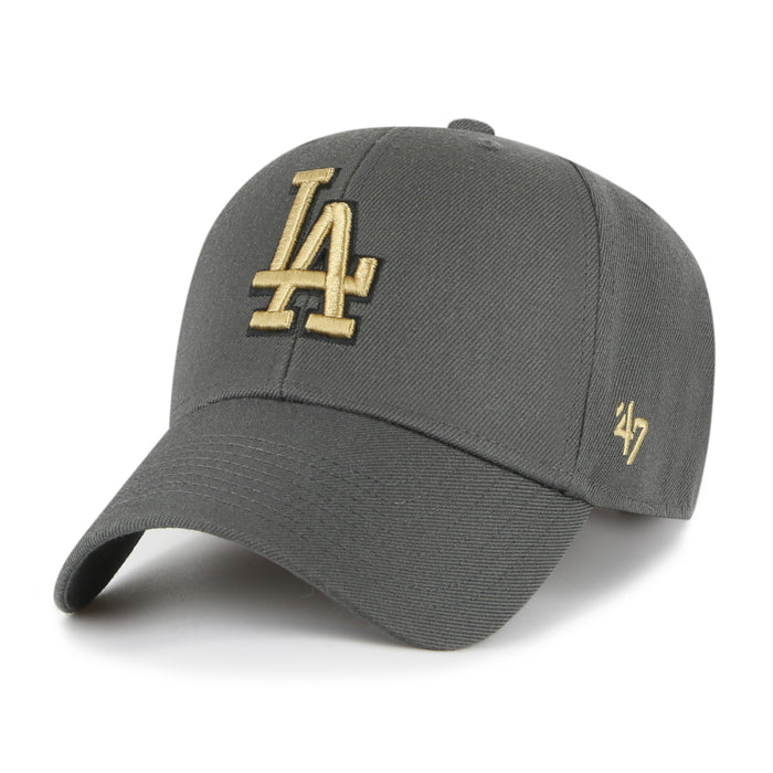 Los Angeles Dodgers MLB 47 Brand Smoke Show MVP Snapback Hat - Charcoal